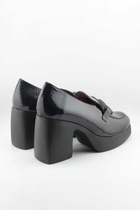 Wonders Chunky Block Heel Patent Loafers